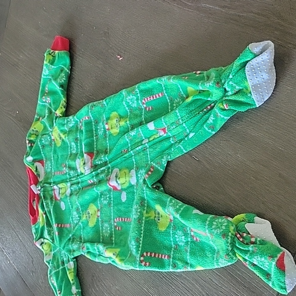Dr. Seuss Green Grinch Kids Footie Pajama